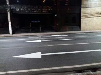 Nova sinalização da avenida Jerônimo Monteiro