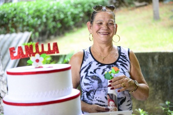 Senhora Luzia Nonato na comemoração do dia da Familia CCTI do Centro de Vitória