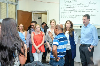 Comitiva da ONU visita a EMEF Francisco Lacerda de Aguiar