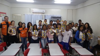 Palestra da Defesa Civil para adolescentes