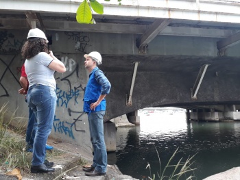 Visita técnica na Ponte de Camburi