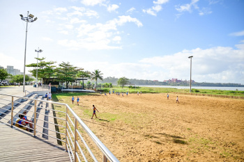 Inauguração da arena de beach soccer