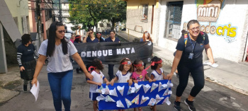Crianças fazem Caminhada contra Dengue no bairro do Quadro em Vitória
