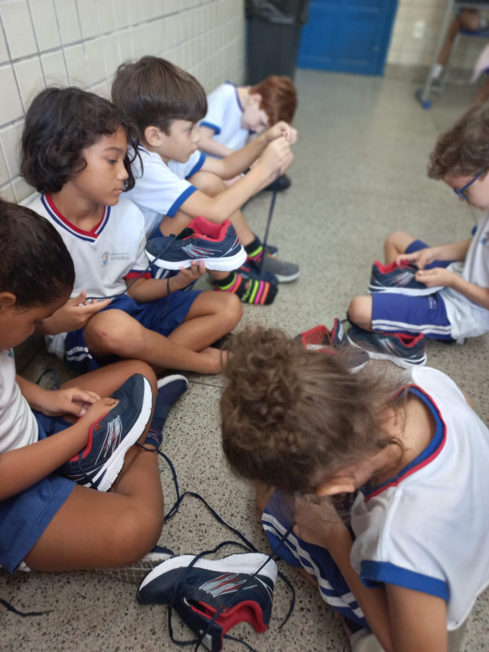 Estudantes do 2º ano da Emef Elzira Vivacqua dos Santos