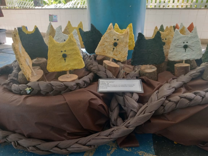 Exposição sustentável no CMEI Zilmar Alves encanta e inspira comunidade escolar