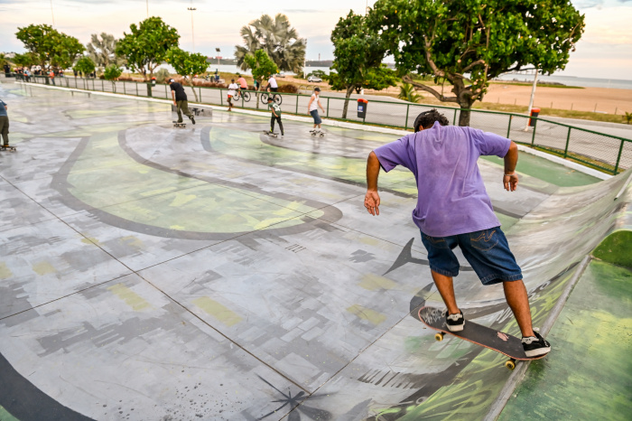 Inauguração da pista de skate da Praia de Camburi
