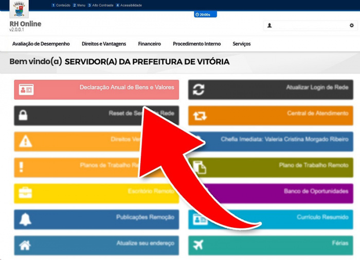 Declaração Anual de Bens e Valores - RH Online