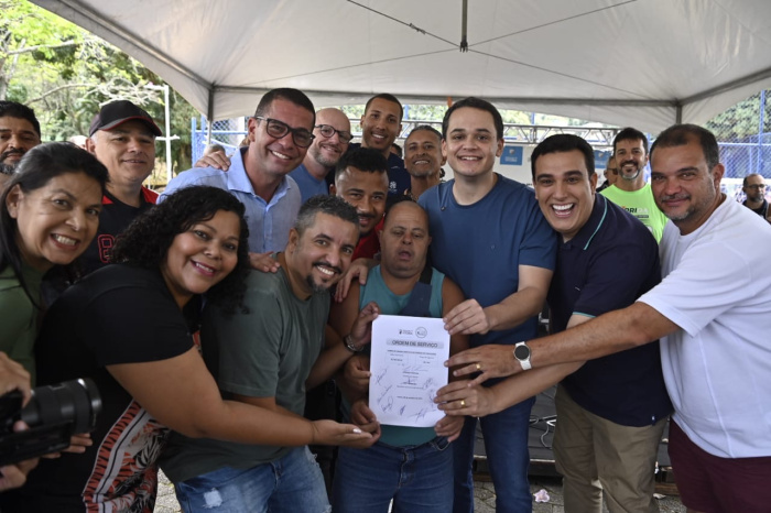 Ordem de serviço para construção de campo de grama sintética no Parque Municipal