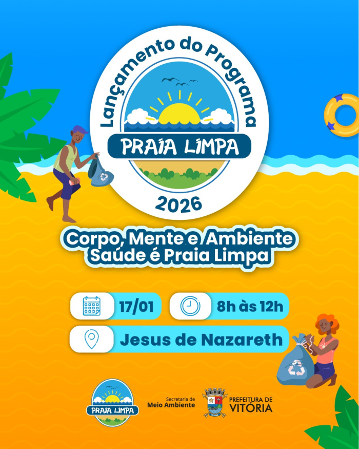 PMV promove ações educativas do Projeto Praia Limpa nas praias da capital neste fim de semana