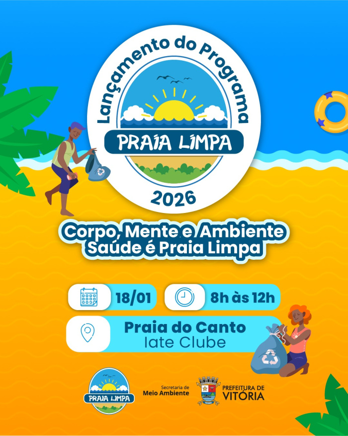 PMV promove ações educativas do Projeto Praia Limpa nas praias da capital neste fim de semana