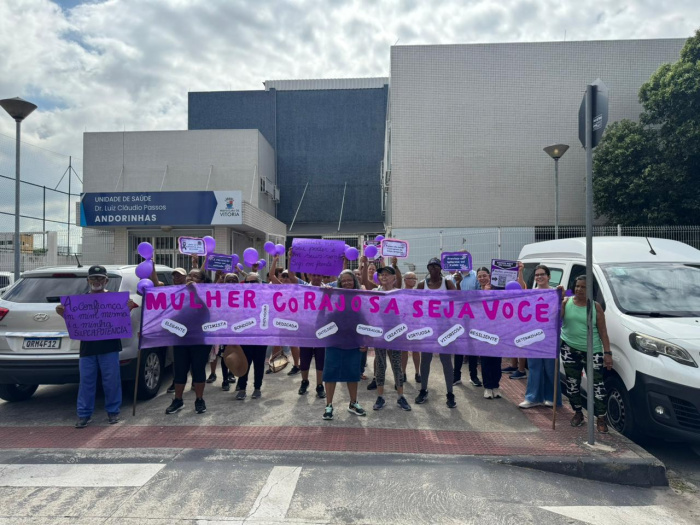 Unidade de Saúde de Andorinhas realiza caminhada em conscientização ao Dia da Mulher