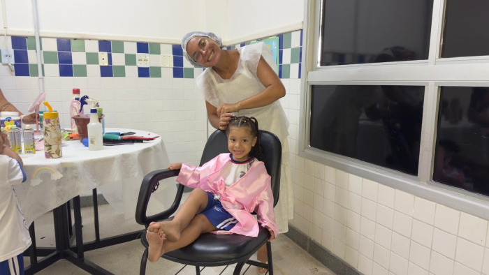 Spa dos Sonhos no CMEI TI Álvaro Fernandes Lima, em Bela Vista