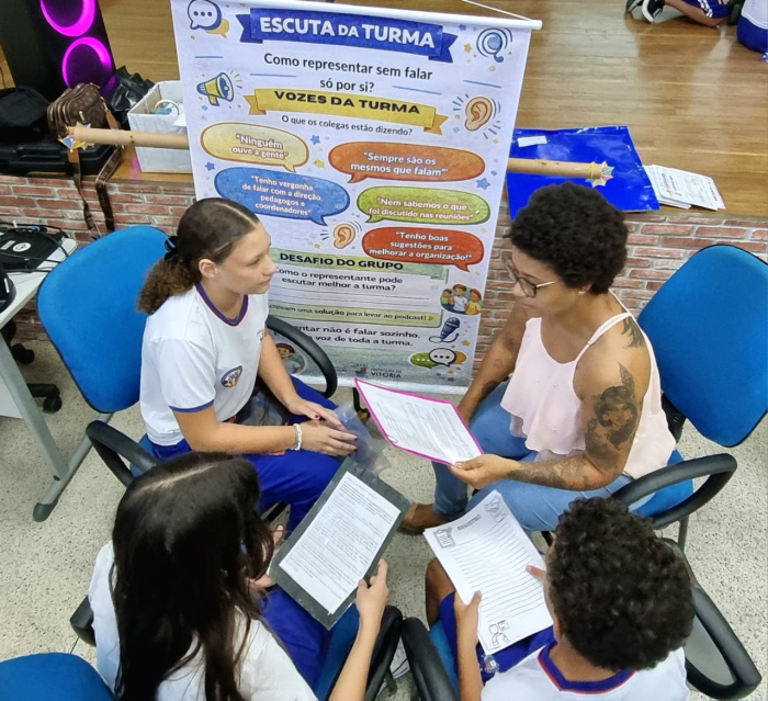 Representantes de turma fortalecem participação estudantil na rede de Vitória