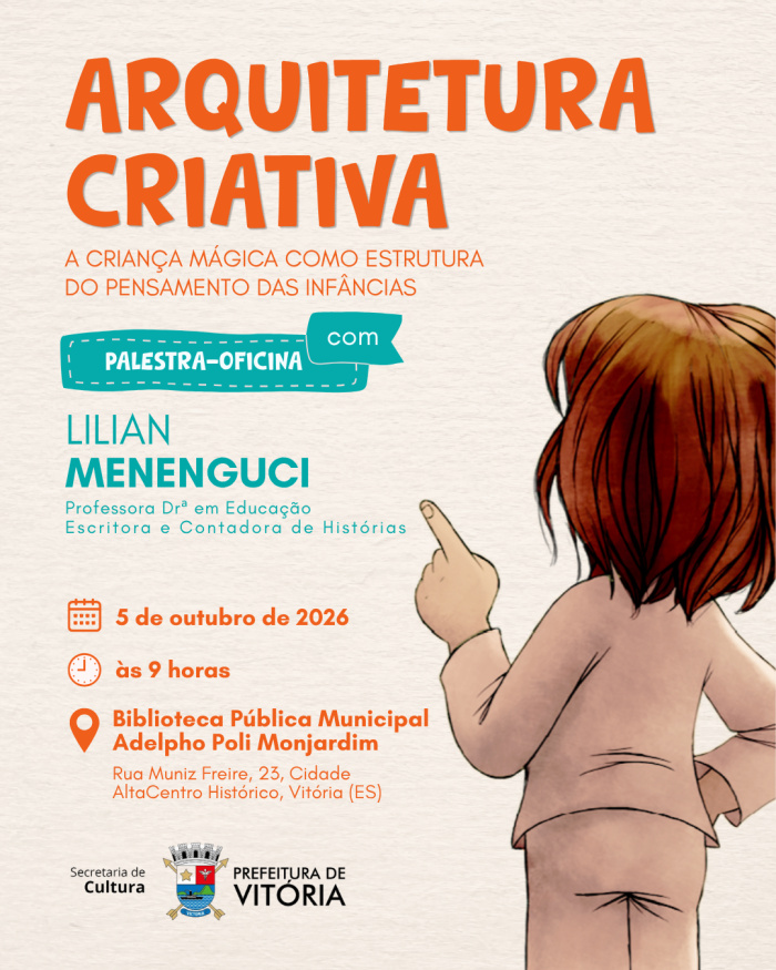 Biblioteca de Vitória abre programação de outubro com encontros sobre primeira infância