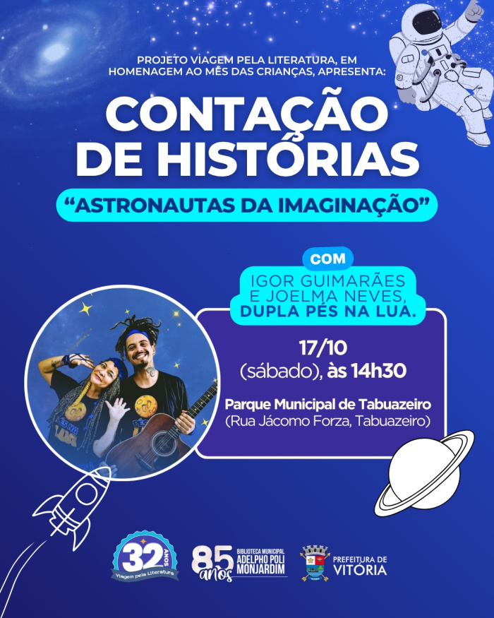 Tabuazeiro ganha programação de contação de histórias em homenagem ao Mês das Crianças