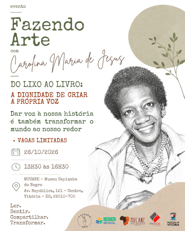 Convite evento carolina de jesus
